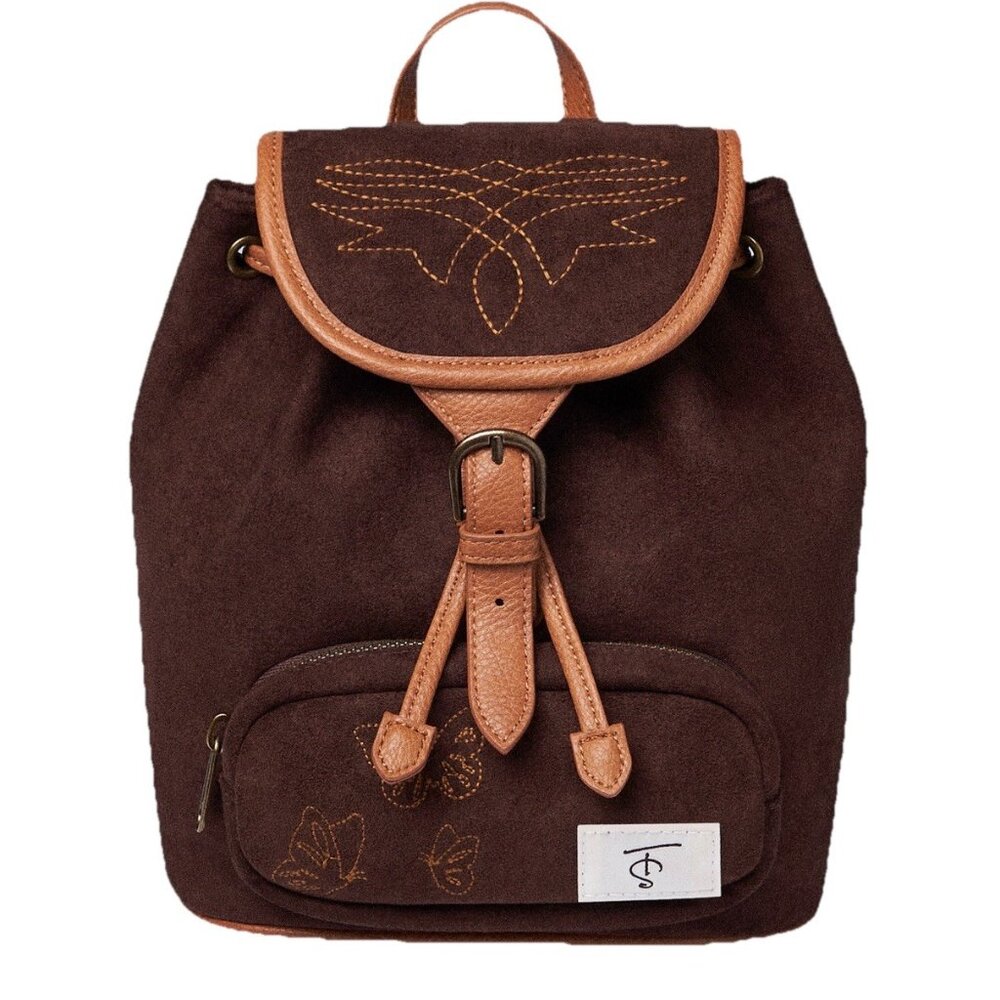 Taylor Swift Debut Self Titled Album Mini Backpack Purse Western Brown Butterfly